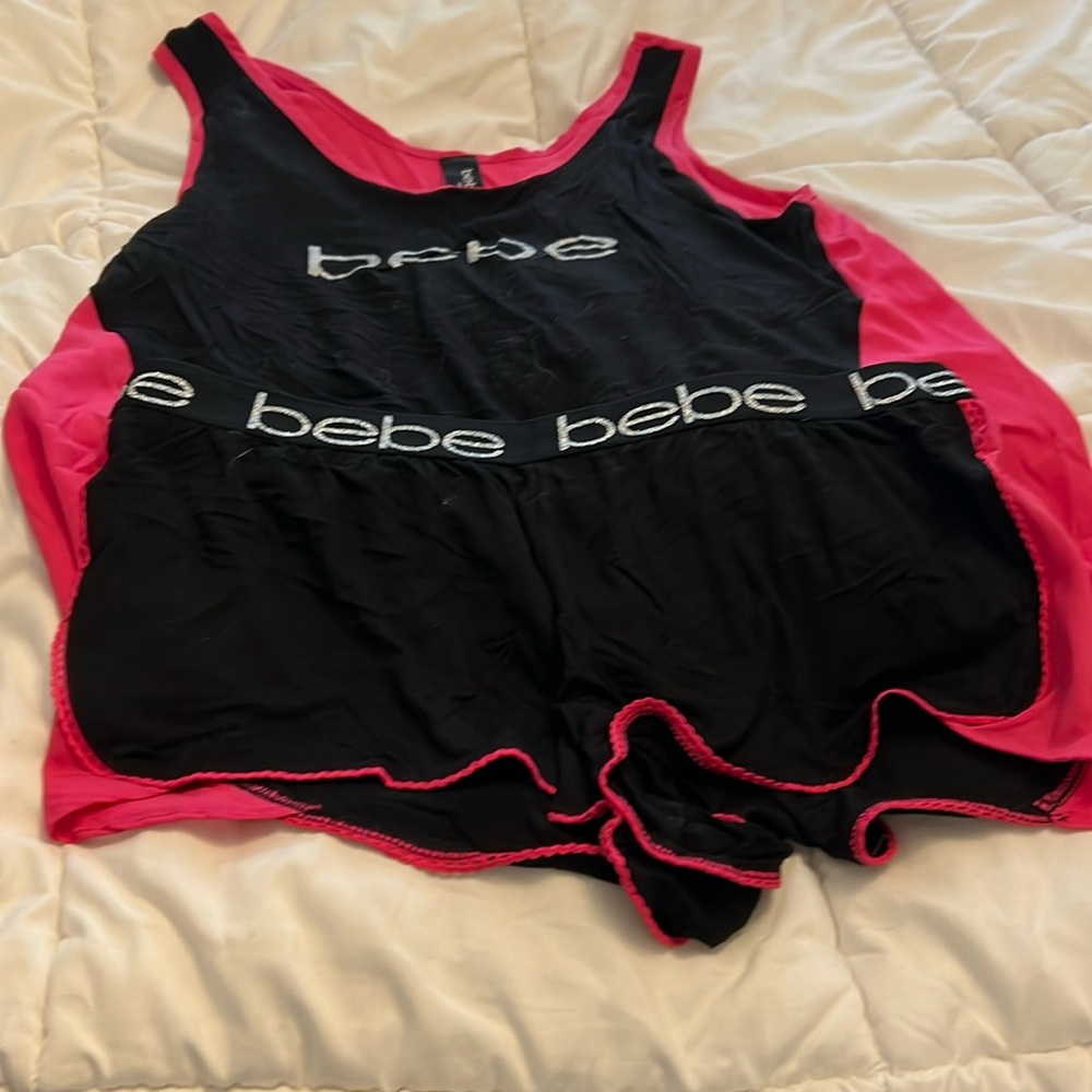 Bebe silky sleepwear set size large runs a bit small.